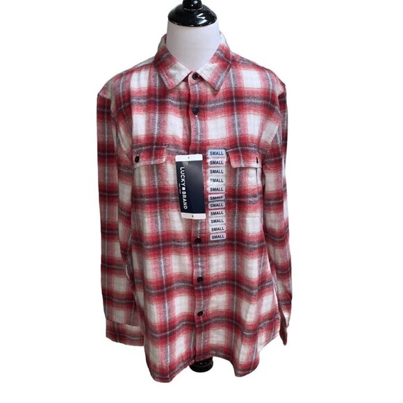 Lucky Brand Men's S Small Button Down Shirt Flannel Plaid NWT Style # 7MS4000 - Picture 1 of 7